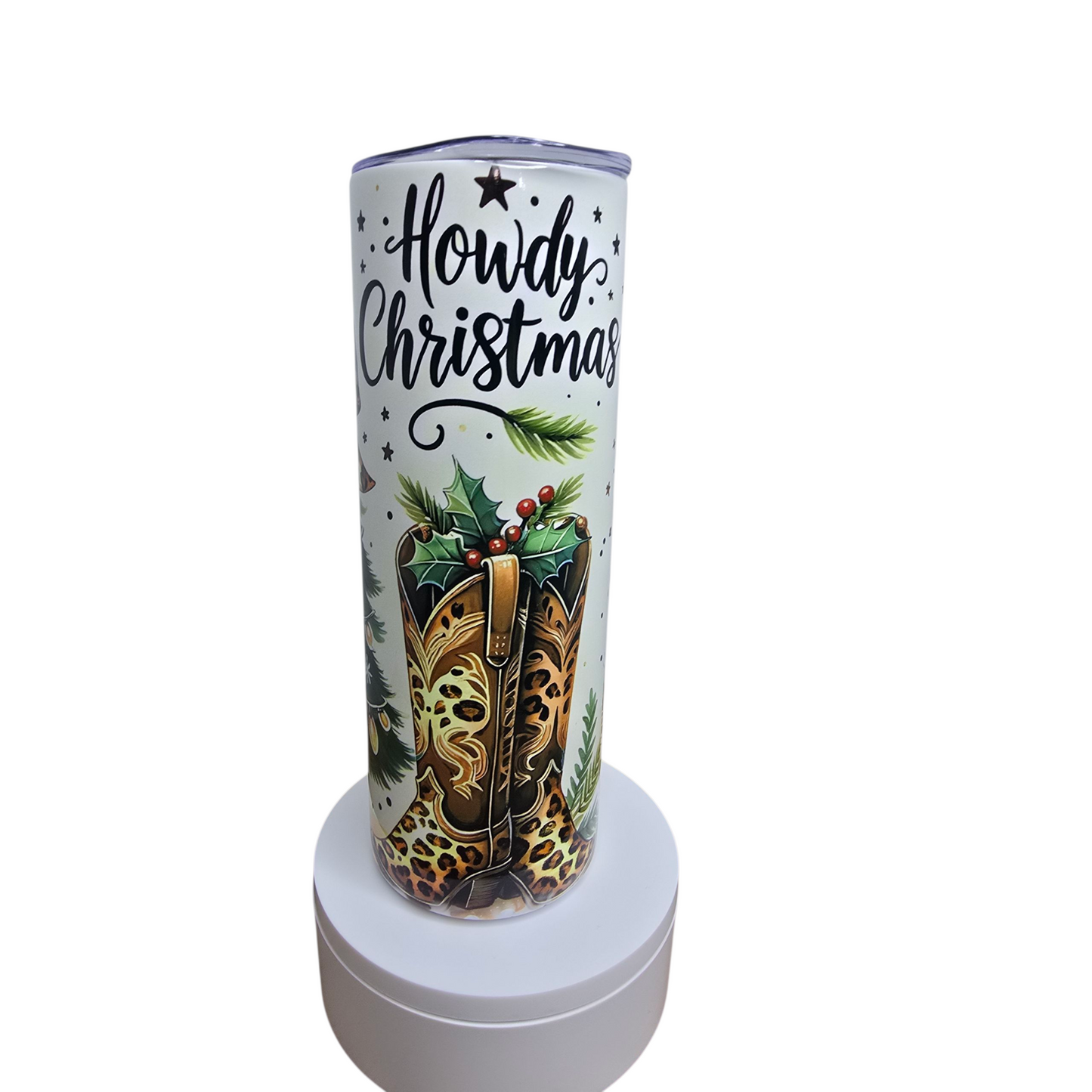 20oz Howdy Christmas Tumbler – Western Stainless Steel Insulated Cup